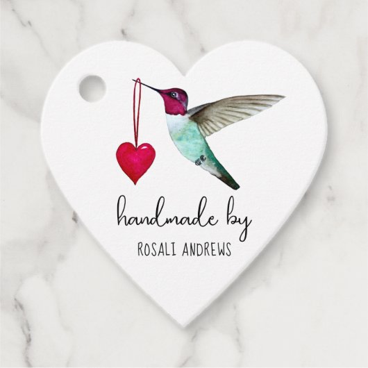 Aangepaste Hummingbird Favorietags Bedankjes Labels (Voorkant)