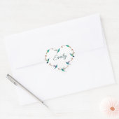 Aangepaste Hummingbird Hart Sticker (Envelop)