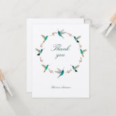 Aangepaste Hummingbird Hartelijk dank Kaart (Voorkant / Achterkant in situ)
