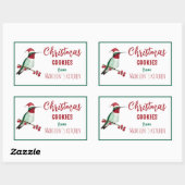 Aangepaste Hummingbird Kerstkoekjes Rechthoekige Sticker (Vel)