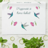 Aangepaste Hummingbird Kitchen Towel Theedoek (Gevouwen)