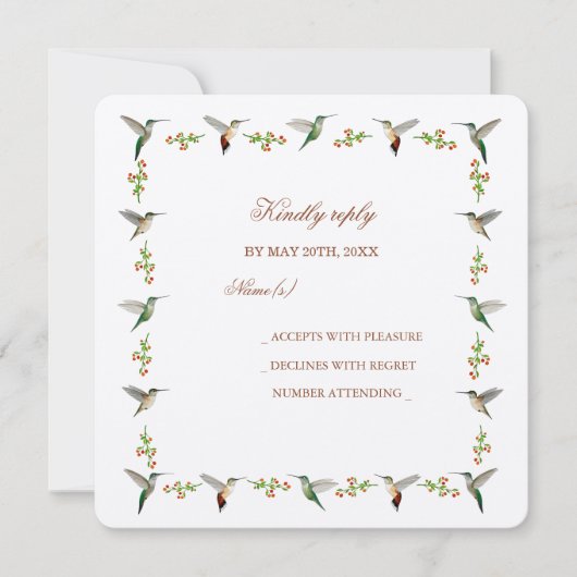 Aangepaste Hummingbird Lijst Notitieblok (Voorkant)