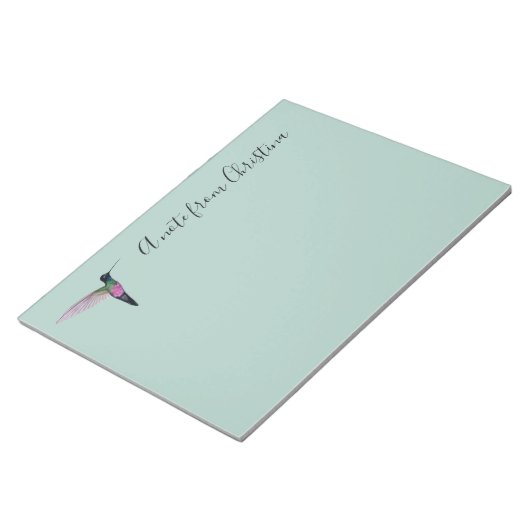 Aangepaste Hummingbird Notitieblok (Schuin)