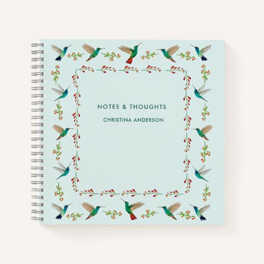 Aangepaste Hummingbird Notitieboek (Voorkant)