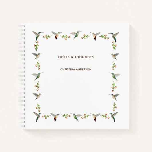 Aangepaste Hummingbird Notitieboek (Voorkant)