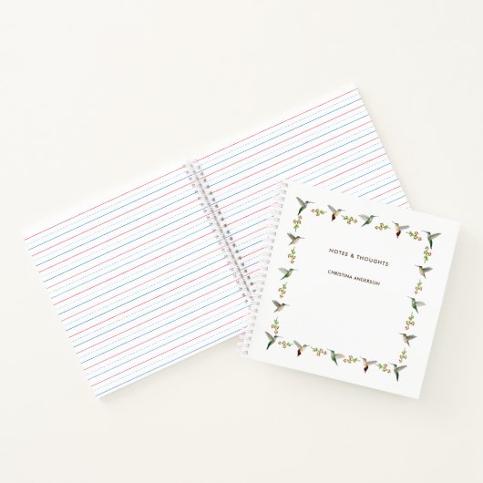 Aangepaste Hummingbird Notitieboek (Binnen)