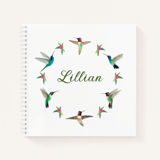 Aangepaste Hummingbird Notitieboek (Voorkant)