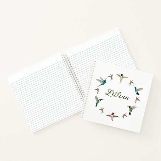 Aangepaste Hummingbird Notitieboek (Binnen)