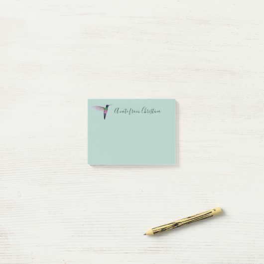 Aangepaste Hummingbird Post-it® Notes (Op bureau)