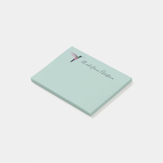 Aangepaste Hummingbird Post-it® Notes (Schuin)