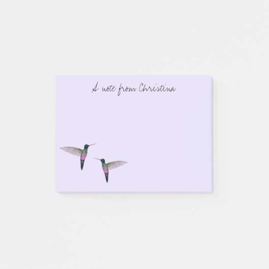Aangepaste Hummingbird Post-it Notes (Voorkant)