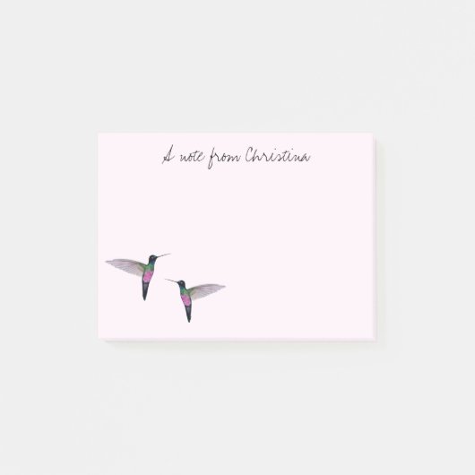 Aangepaste Hummingbird Post-it Notes (Voorkant)