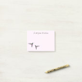 Aangepaste Hummingbird Post-it Notes (Op bureau)