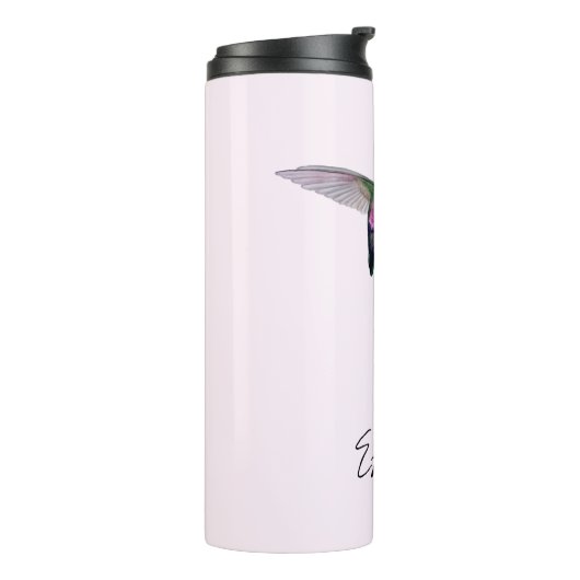 Aangepaste Hummingbird Roze Thermosbeker (Gedraaid links)