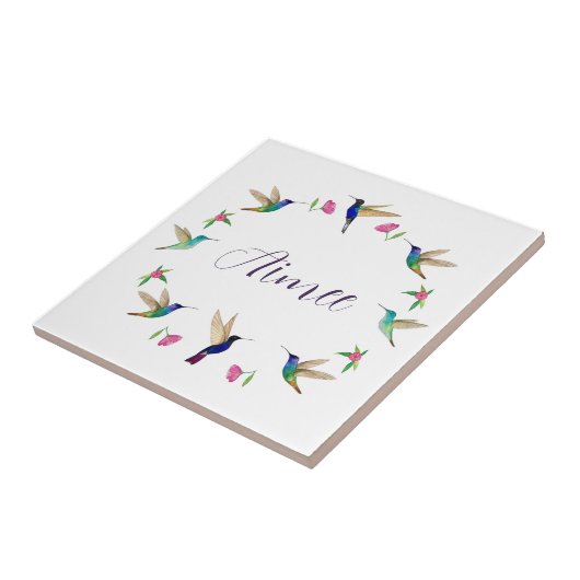 Aangepaste Hummingbird Tegeltje (Zijkant)
