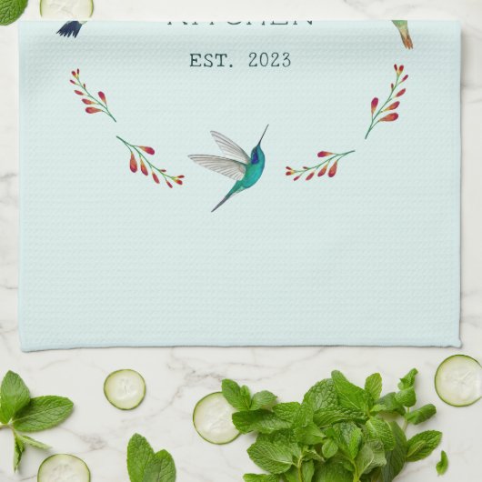 Aangepaste Hummingbird Theedoek (Gevouwen)