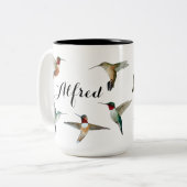 Aangepaste Hummingbird Two-Tone Koffee Mok (Voorkant links)