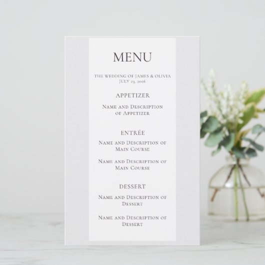 Aangepaste Hummingbird Wedding Menu (Staand voorkant)