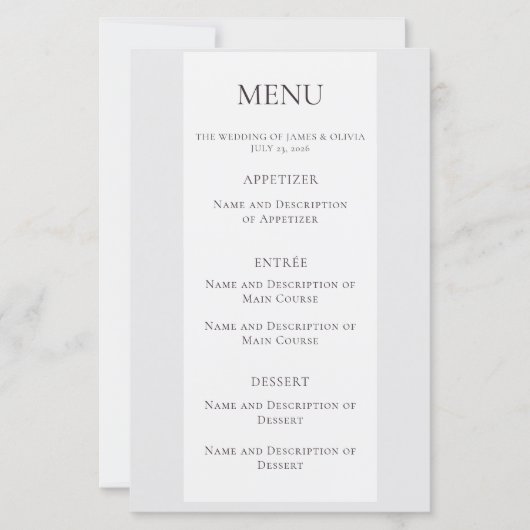 Aangepaste Hummingbird Wedding Menu (Voorkant)