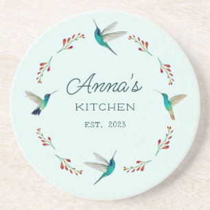 Aangepaste Hummingbird Zandsteen Onderzetter