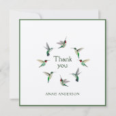 Aangepaste Hummingvogels Dank je wel Bedankkaart (Voorkant)