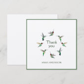 Aangepaste Hummingvogels Dank je wel Bedankkaart (Voorkant / Achterkant)