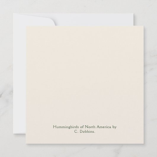 Aangepaste Hummingvogels Dank je wel Bedankkaart (Achterkant)
