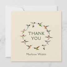 Aangepaste Hummingvogels Dank je wel