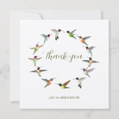 Aangepaste Hummingvogels Dank je wel Bedankkaart (Voorkant)