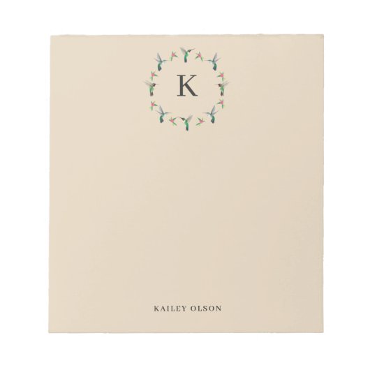 Aangepaste Hummingvogels, groot notebook Notitieblok (Voorkant)