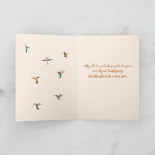 Aangepaste Hummingvogels Happy Thanksgiving-kaart Feestdagen Kaart (Binnen)