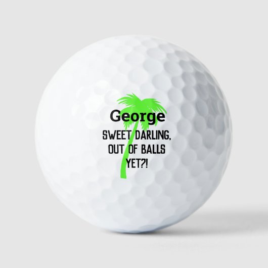 Aangepaste humor golf gepersonaliseerde palmboom golfballen (Voorkant)