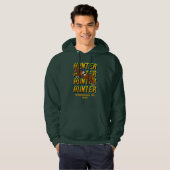 Aangepaste Hunter Horse Event of Locatie Datum Naa Hoodie (Voorkant volledig)