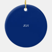 Aangepaste Hurricane Blauw Wit Keramisch Ornament (Achterkant)