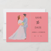 Aangepaste Huwelijk Save The Date (Voorkant)