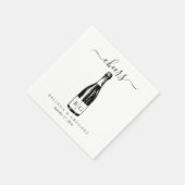 Aangepaste huwelijks Cheers bruisende wijn Illustr Servet (Hoek)