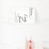 Aangepaste huwelijks welkomstbanner spandoek (Insitu)
