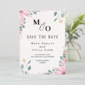 Aangepaste huwelijksaankondiging - Save the Date K (Staand voorkant)