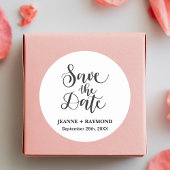 Aangepaste huwelijksaankondiging 'Save the Date' Ronde Sticker