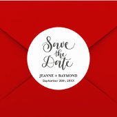 Aangepaste huwelijksaankondiging 'Save the Date' Ronde Sticker