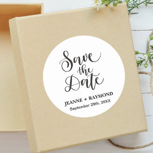 Aangepaste huwelijksaankondiging 'Save the Date' Ronde Sticker