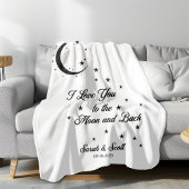 Aangepaste huwelijkscadeau, naar de maan en terug, sherpa deken