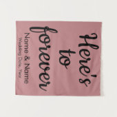Aangepaste huwelijksceremonie Hier is voor altijd Wandkleed (Voorkant (horizontaal))