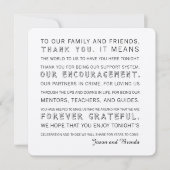 Aangepaste huwelijksdag Bedankt kaarten (Voorkant)