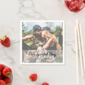 Aangepaste huwelijksdag foto Napkins Servet (Insitu)