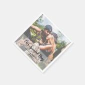 Aangepaste huwelijksdag foto Napkins Servet (Hoek)