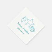 Aangepaste huwelijksdatum aangepast servetten (Hoek)