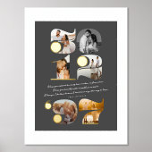 Aangepaste huwelijksdatum en liefdesquote Modern S Folie Afdrukken (Voorkant)