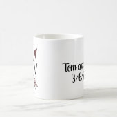 Aangepaste huwelijksdatum liefde met pijlen Mok (Center)