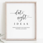 Aangepaste huwelijksdatum Nachtelijke gedachte Poster